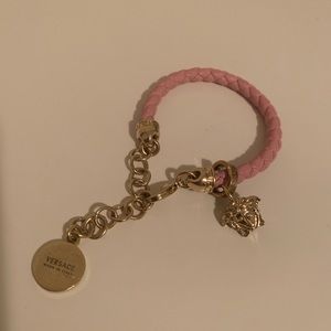 Versace Braided Leather Bracelet